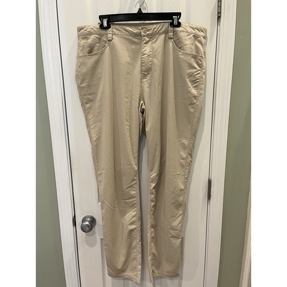 Tasc Performance Mens Khaki Pants Size 38x32 Cream Bamboo Viscose Blend Outdoor - Picture 1 of 7